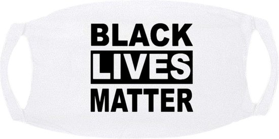 Wit Mondkapje Black Lives Matter