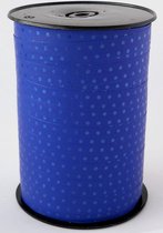 Krullint met Stippen Blauw 10 mm x 225 mtr (1 rol)