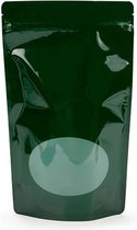 Stazakken Groen met ovaal Venster 10x6x15cm | 57 gram (100 stuks)