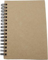 Spiraal gebonden notitieboek, A6, 60 gr, bruin, 1 stuk