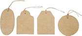 Manilla labels. H: 7.5+9 cm. 4x2 stuk/ 1 doos