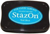 Inktkussen Stazon Teal Blauw (1 st)