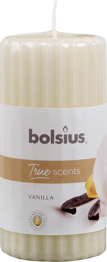Bougie Parfumée Bolsius True Scents Vanille 12 Cm Cire Wit