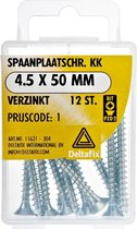 Spaanplaatschroeven Platkop Pozidriv Verzinkt 4.5x50mm