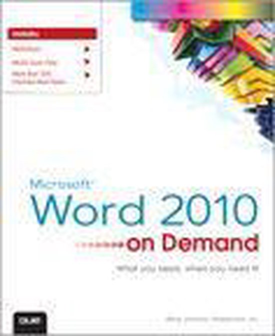 Microsoft Word 2010 on Demand - cover
