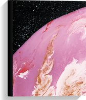 Canvas  - Roze Wereld - 30x40cm Foto op Canvas Schilderij (Wanddecoratie op Canvas)