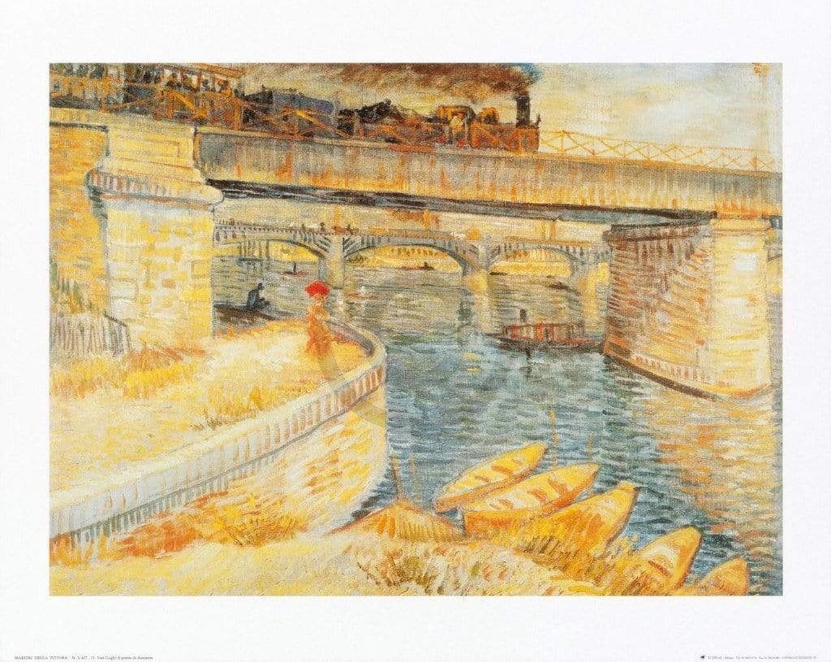 PGM Kunstdruk Vincent Van Gogh - Il ponte di Asnieres 50x40cm Divers
