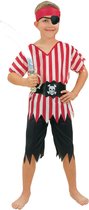 Piraat & Viking Kostuum | Gestreept Piraat | Jongen | Medium | Carnaval kostuum | Verkleedkleding