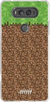 LG V20 Hoesje Transparant TPU Case - Minecraft - Grass #ffffff