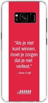 Samsung Galaxy S8 Plus Hoesje Transparant TPU Case - AFC Ajax Quote Johan Cruijff #ffffff