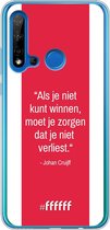 Huawei P20 Lite (2019) Hoesje Transparant TPU Case - AFC Ajax Quote Johan Cruijff #ffffff