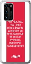 Huawei P40 Hoesje Transparant TPU Case - AFC Ajax Clublied #ffffff