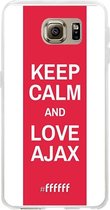 Samsung Galaxy S6 Hoesje Transparant TPU Case - AFC Ajax Keep Calm #ffffff