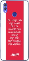 Honor Note 10 Hoesje Transparant TPU Case - AFC Ajax Dit Is Mijn Club #ffffff