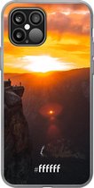 6F hoesje - geschikt voor iPhone 12 Pro - Transparant TPU Case - Rock Formation Sunset #ffffff
