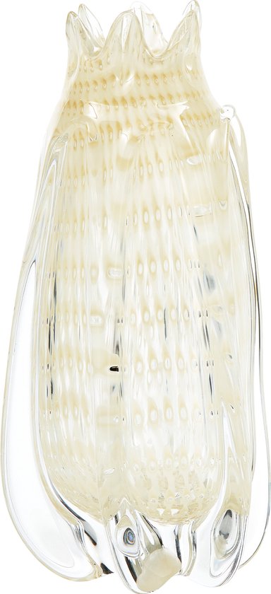 BePureHome Crown Vaas - Glas - Off White - 30x13x13
