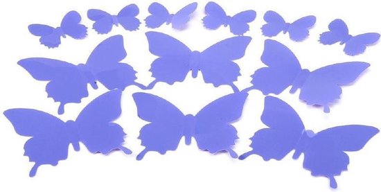 New Age Devi - Paarse 3D-vlinders | Effen en Betoverend