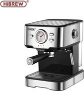 One stop shop - HiBrew® Koffie machine - Barista koffiemachine - Koffiezetapparaat - Koffiebonen - Cappuccino - latte macchiato - Ijskoffie - Inox zilver