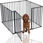 Safetots hondenspeelpen Assortiment, Zwart, 105cm x 105cm (10 opties beschikbaar), huisdierpen voor huisdieren, honden en puppy's, hondenbox geschikt voor gebruik binnen en buiten, Puppyren, eenvoudige installatie