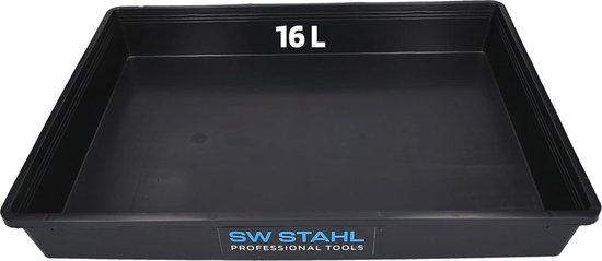 SW-Stahl 07376L Récipient de collecte universel I Grand récipient en plastique de 56 x 43 x 8,5 cm I Capacité de 16 litres I Fabriqué en Allemagne