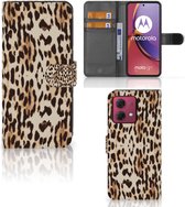 Book Cover Geschikt voor Motorola Moto G84 Smartphone Hoesje Leopard