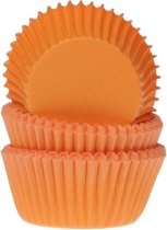 House of Marie Mini Cupcake Vormpjes - Baking Cups - Oranje - pk/60