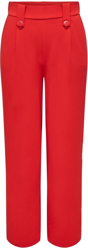 Only Broek Onlsania Button Pant Jrs 15273492 Flame Scarlet Dames Maat - S