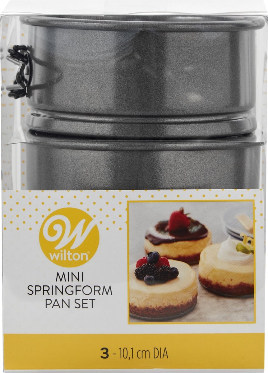 Wilton Mini Springvorm Set - Taartvorm / Cakevorm - Ø10 cm - 3 Stuks