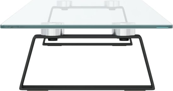vidaXL-Monitorstandaard-80x20x8-cm-gehard-glas-en-metaal-zwart