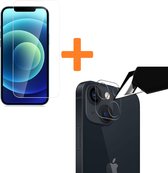 Display Bescherming Schermprotector Tempered Glass Screen Protector + Camera lens Beschermer transparant Geschikt voor: Apple iPhone 15