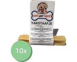 Woef Woef Snacks Hondensnacks Yakstaafjes 10 stuks - Kauwsnacks Vegetarisch Yak kaas Alle honden en alle leeftijden vanaf 3 maanden Geen toevoegingen
