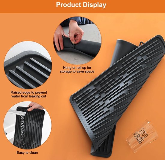 Bar Mat Zacht Zwart Kleur PVC Onderzetter Serveerstang Waterdichte Rubberen Mat Keukengerei 30 * 15 cm 2 Stuks