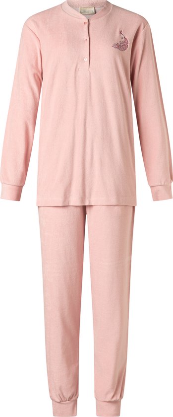 Dames Pyjama Lunatex badstof 124206 roze maat XXL