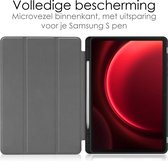 Hoesje Geschikt voor Samsung Galaxy Tab S9 FE Hoesje Case Hard Cover Hoes Book Case Met Uitsparing Geschikt voor S Pen Met Screenprotector - Rood
