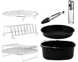 Cecotec Accessoireset voor friteuse olie vrij van 5 tot 6,5 l Cecofry Pack accessoires, 8 accessoires, antiaanbaklaag, vaatwasma