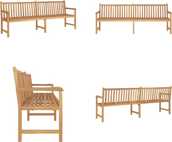 vidaXL - Tuinbank - 228 - cm - massief - teakhout