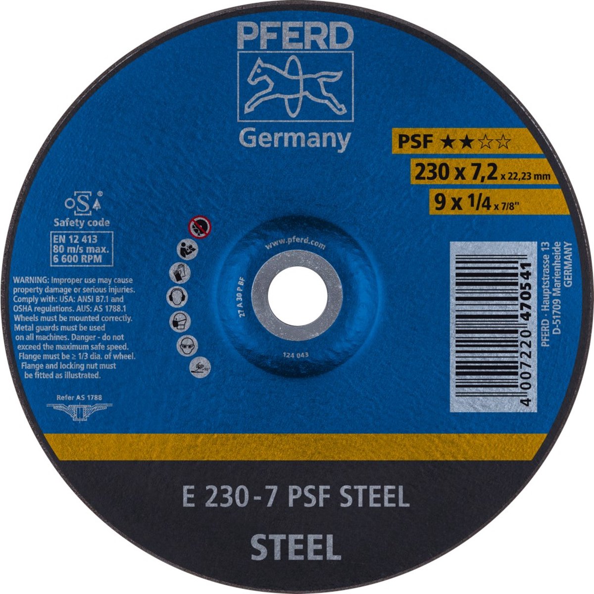 PFERD - Afbraamschijf staal - E 230-7 PSF STEEL