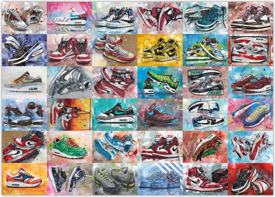 Sneaker collection poster 70x50 cm
