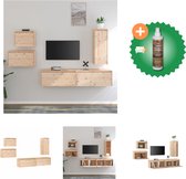 vidaXL Tv-meubelen 5 st massief grenenhout - Kast - Inclusief Houtreiniger en verfrisser
