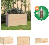 vidaXL 3 st Plantenbakken verhoogd 50x100 cm massief grenenhout Bloempot Inclusief Houtreiniger en verfrisser