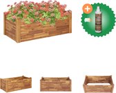 vidaXL Plantenbak verhoogd 110x60x44 cm massief acaciahout Bloempot Inclusief Houtreiniger en verfrisser