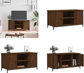 vidaXL Tv-meubel 100x40x50 cm bewerkt hout bruineikenkleurig - Tv-meubel - Tv-meubels - Kast - Dressoir