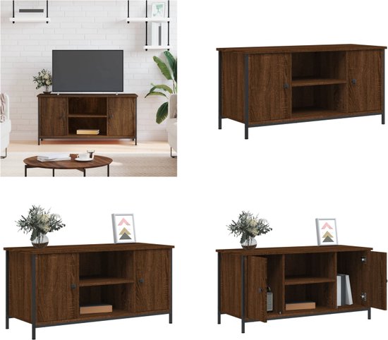 VidaXL Tv-meubel 100x40x50 bewerkt hout - Tv-meubel - Tv-meubels - Kast - Dressoir