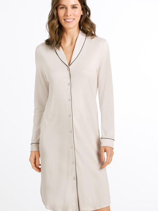 Hanro manches longues - chemise de nuit - 90 cm de long Cotton Deluxe