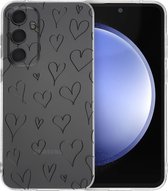 iMoshion Hoesje Geschikt voor Samsung Galaxy S23 FE Hoesje Siliconen - iMoshion Design hoesje - Meerkleurig / Hearts