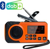Draagbare NoodRadio -DAB+/ FM - Zonnepaneel - Bluetooth - 5200mAh - Powerbank - Automatisch Zenders Zoeken - Zwengel - Kampeer-Radio - Solar