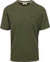 Anerkjendt - Kikki Waffle T-shirt Groen - Heren - Maat XL - Regular-fit