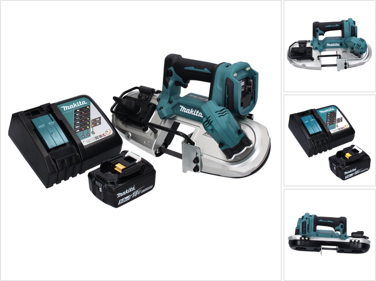 Makita DPB 183 RT1 accu-lintzaag 18 V 66 mm borstelloos + 1x accu 5,0 Ah + oplader