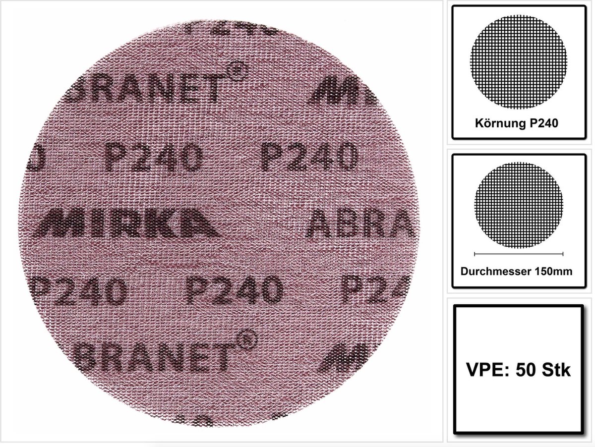 MIRKA ABRANET ACE 125MM GRIP P240 (50) - AS MIRKA ABRANET ACE 125MM GRIP P240 (50) - AS