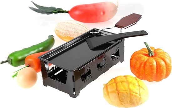 Lancoon Mini Raclette Grill Set,Niet-Stick kaas smeltpan met